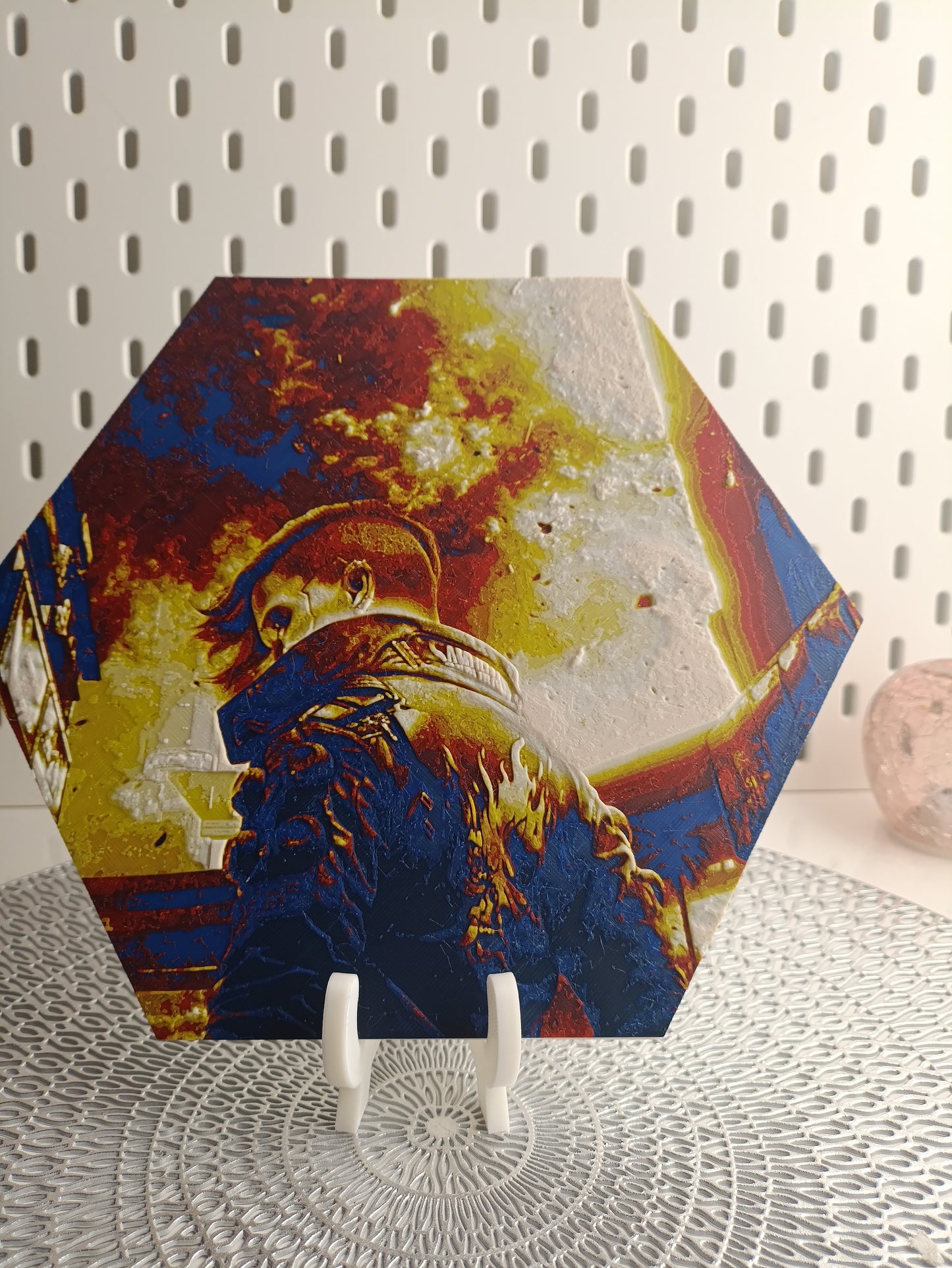 Hexawall – Female V from Cyberpunk 2077 Hexagonal Wall Art with Magnetic System